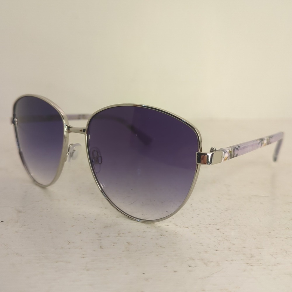 Plum Pretty Sugar Aviators Pilot Floral Sunglasses Metal Frame Women Fashion